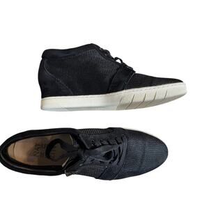 Naturalizer sneakers Kai 2 Zip up & laces black mesh & suede hidden heel  Sz 8